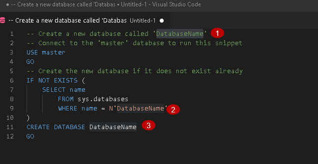 SQL program written on computer screen for an example to viewers how python code looks like. 